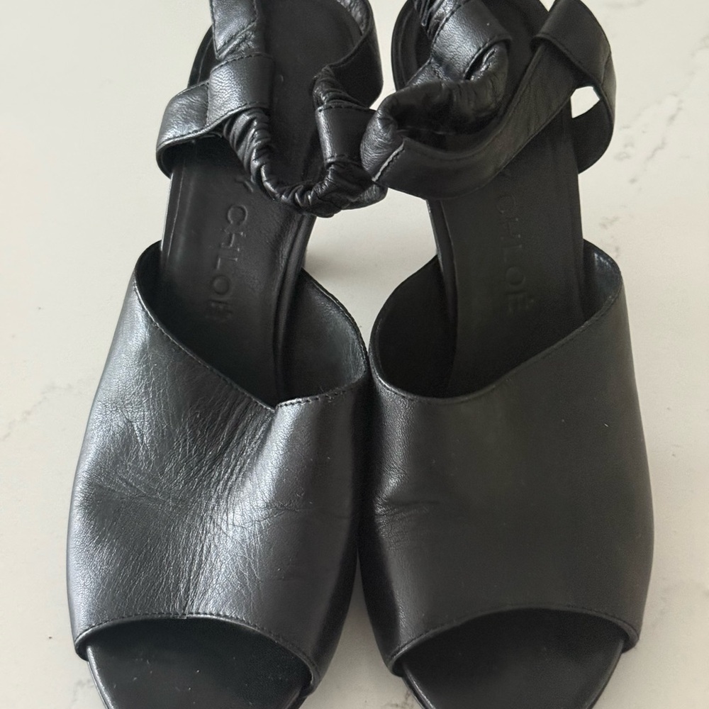 *2 Pairs *See By Chloe Black Leather Heels ( 2 Pairs )